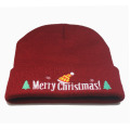 Рождество xmas унисекс трикотажные зима теплая вышивка Hat Шапочка (HW145)